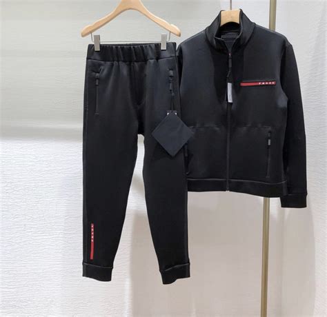 prada jogginganzug weiß|Prada tracksuit.